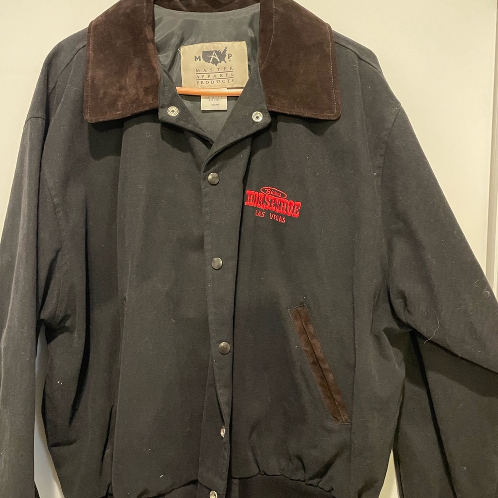 Jacket with Leather Collar